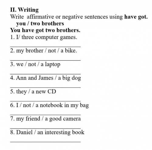 Write affirmative or negative sumattive
