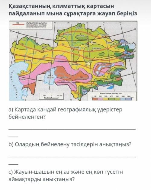 ответьте на тысячи вопросов с климатической карты Казахстана!