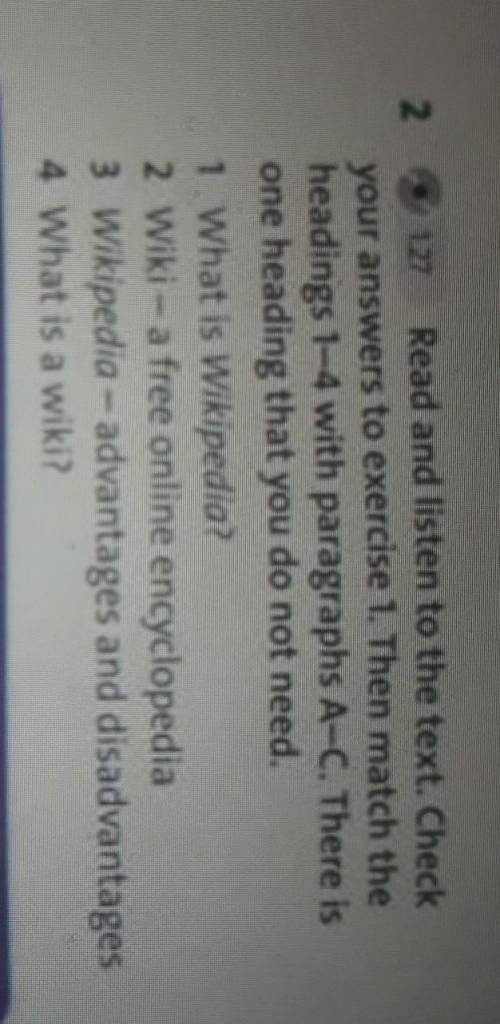 Read and listen to the text. Check your answers to exercise 1.