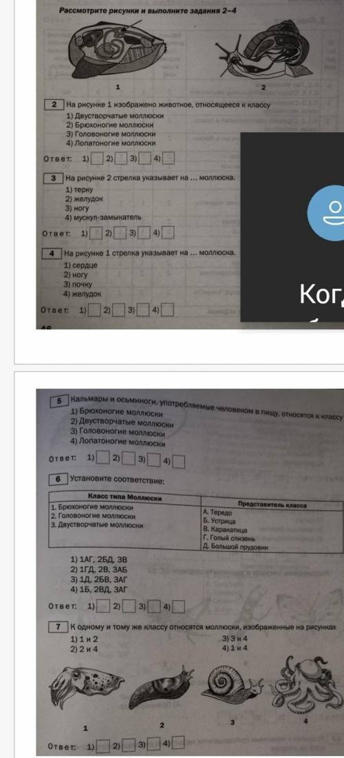 со 2 по 7. По заданию.7 класс,биология.