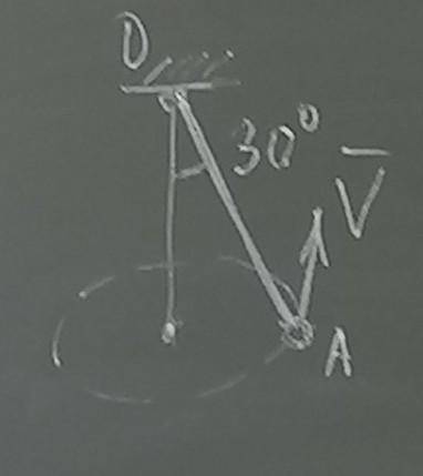 Задача по физке , желательно быстрее l=30 OA=l=60см V-?