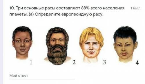Три основные расы составляют 88% всего населения планеты. (а) Определите европеоидную расу.