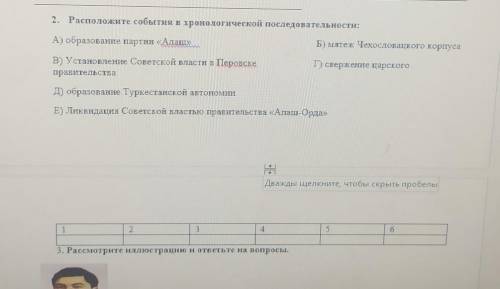 Рассмотрите события в хронологической последовательности