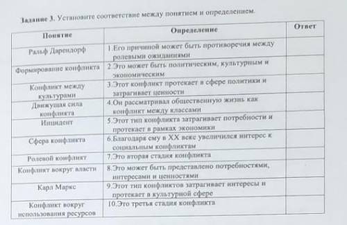 УСТАНОВИТЕ СООТВЕТСТВИЕ МЕЖДУ ПОНЯТИЯМИ 