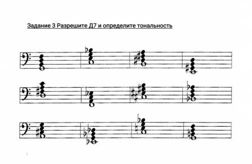 Разрешите Д7 и определите тональность 