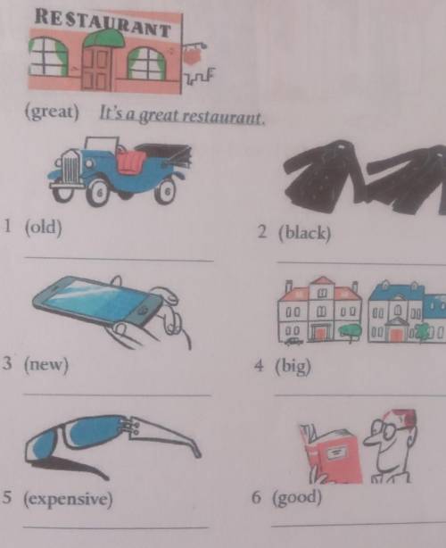 Write sentences with it's a / an or They're + adjective + noun решить!