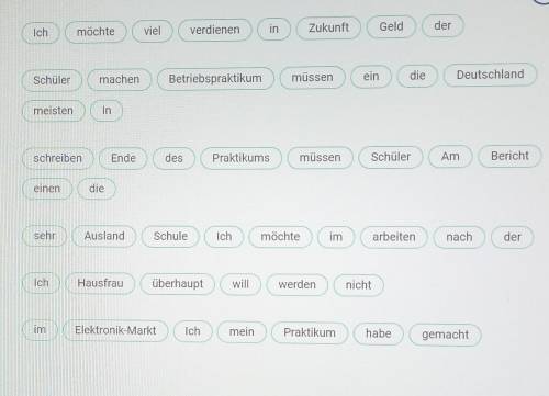 Schreibt die Sätze richtig.