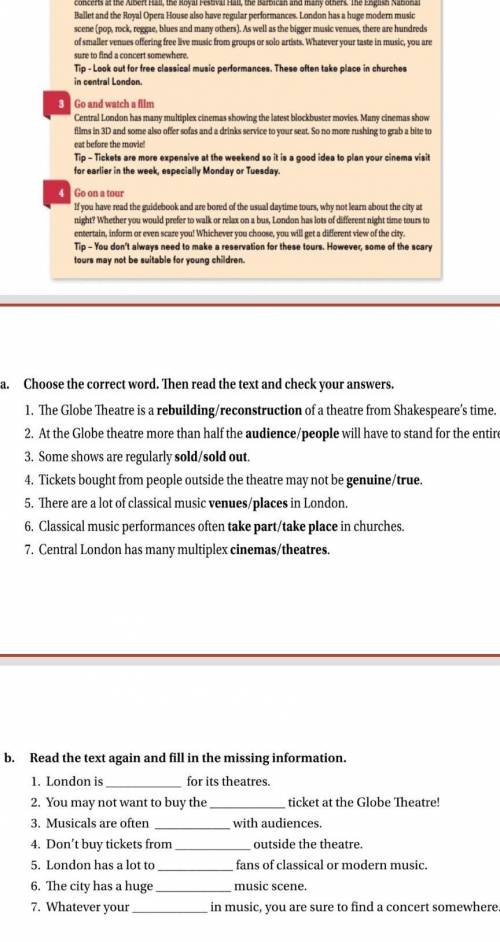 A.choose the correct word. then read the text and check your answers
