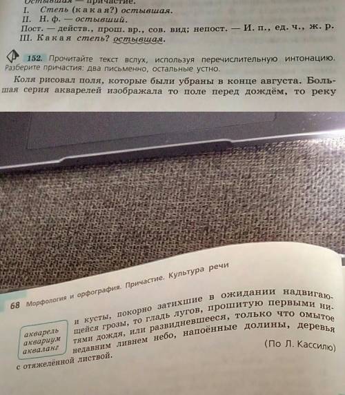 Русский Найдите и и выполните морфологический разбор ВСЕХ причастий.