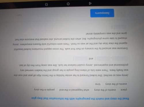 с дз) Read the story and match the paragraphs with the information thet they gife