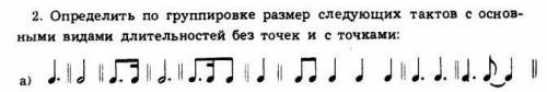 ЭТМ Определить размеры тактов