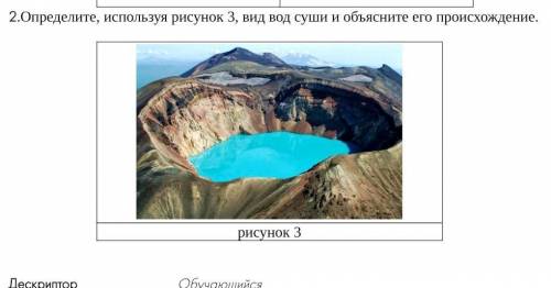 Определите используя рисунок вид вод суши и объясните его происхождение 