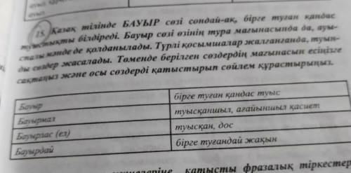 Нужно соединить эти слова и из этих словосочетаний, составить предложения 