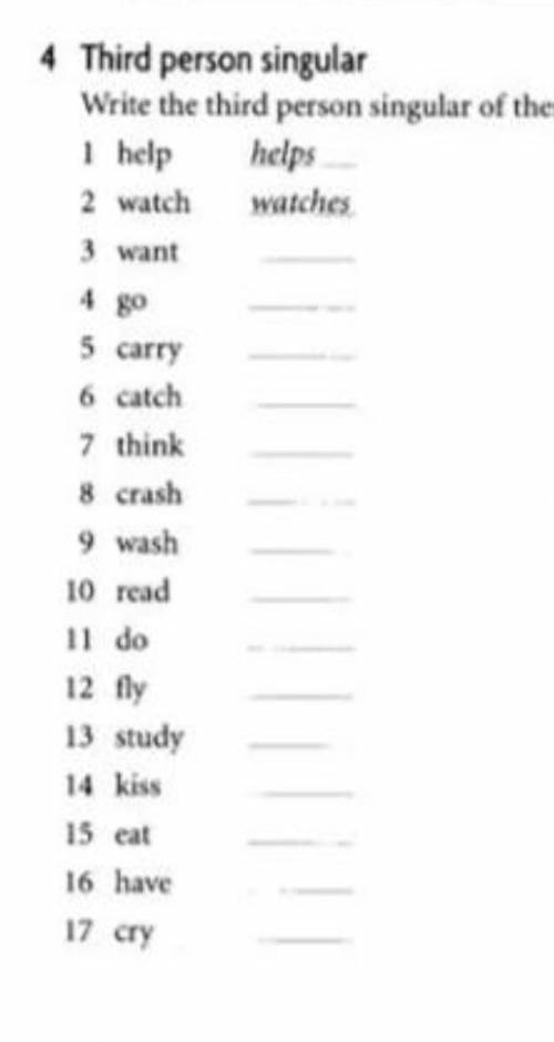 Third person singular help please​