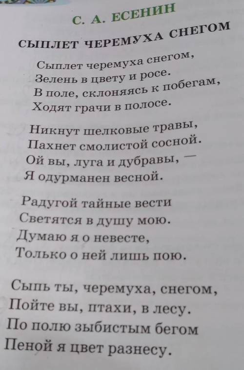 Метафоры ОлицетворенияСравненияЭпитеты на расказ сыплет черемуха снегом 