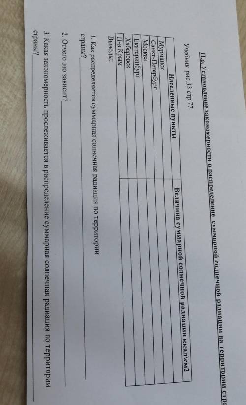 Как заполнить таблицу и ответить на вопрос 