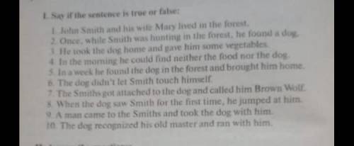 Say if the sentence is true or false