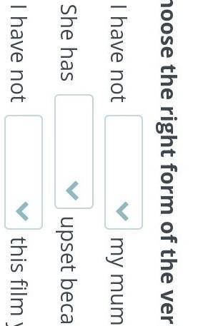 Choose the right form of the verb​