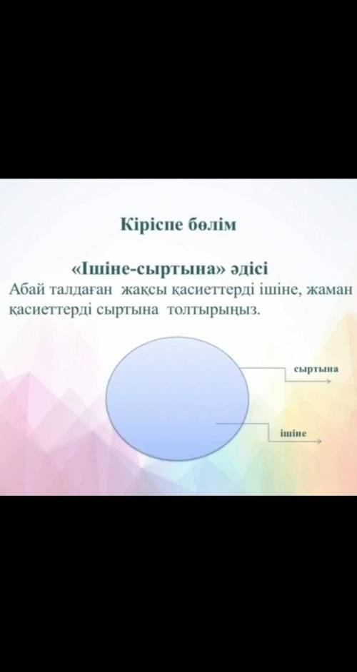 Абайдың өлеңін оқып, сол өлеңдегі жақсы жаман касиеттерді толтырасыздар