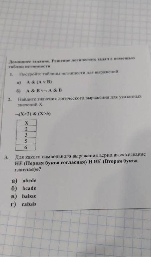 Информатика. Решение логических задач с таблицы истинности Не поняла эту тему 