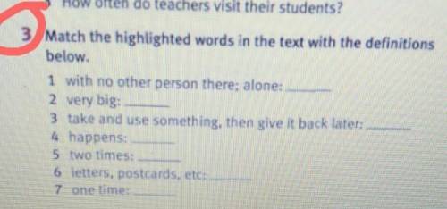 Match the highligthed words in the text with the definitions below.