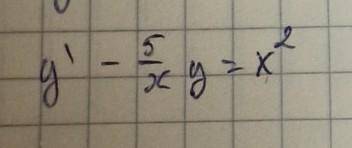 Решите дефференциальное уравнение: y`-5\x×y=x^2