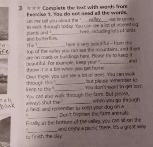 3 *** Complete the text with words fromExercise 1. You do not need all the words.