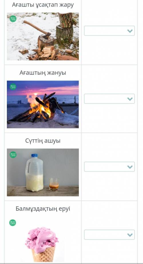 Төмендегі суреттерде қандай құбылыс түрі бейнеленгенін анықта
