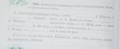 Вставте пропущенные слова и буквы. Слова внизу под текстом 