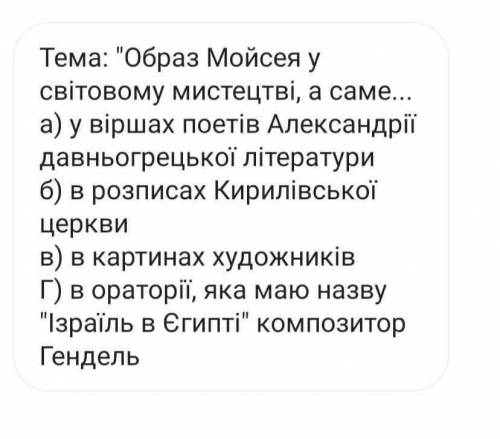 Образ Мойсея у світовому мистецтві, а саме...