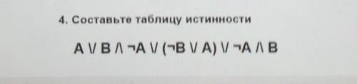 Составьте таблицу истинности