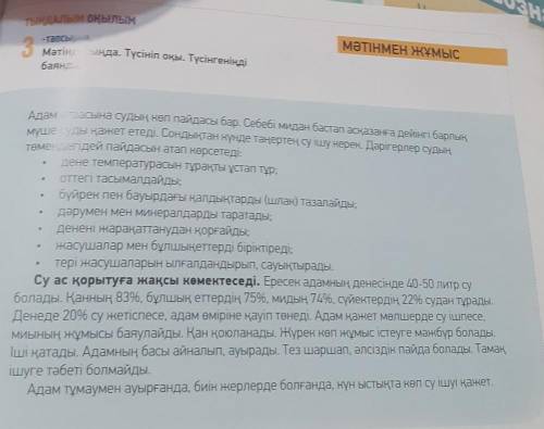 Выпишите предложения с сан есім из текста и переведите