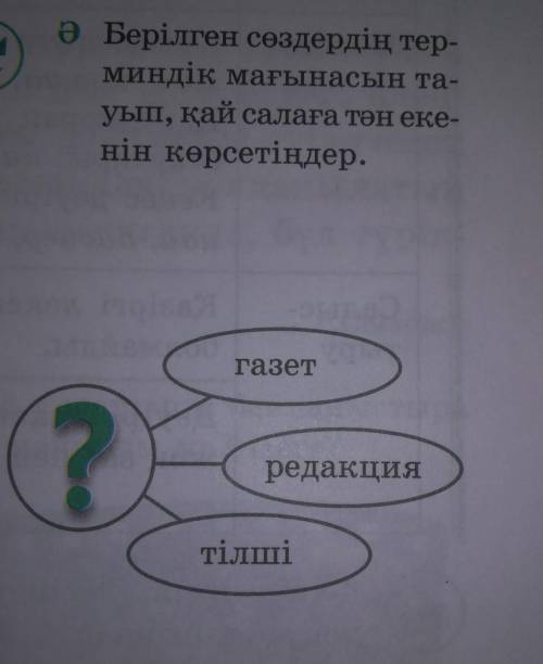 Берілген сөздердің терминдік мағынасын тауып, қай салаға тән екенін көрсетіңдер. 