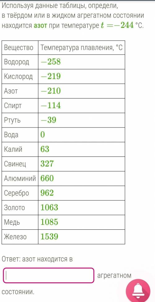 Определение агрегатного состояния вещества: умоляю 