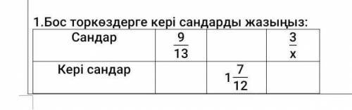 Бoc тopкөздepге кepi caндарды жaзыңыз: