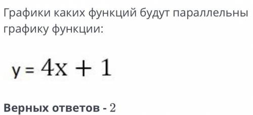 Графики каких функции паралллельны графику функции нужно