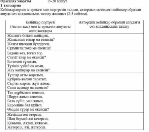 Қазақ әдебиеті БЖБ 5 СЫНЫП 2 тоқсан