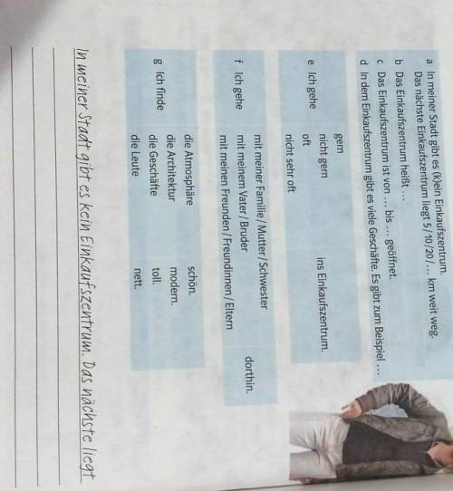 Ergänze die Sätze und schreib einen kurzen Text.