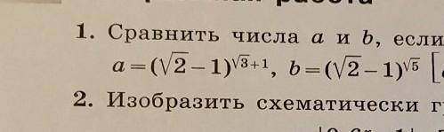 сравнить числа a и b, если 