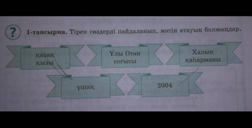 Тірек сөздерді пайдаланып, мәтін атауын болжаңдар. 