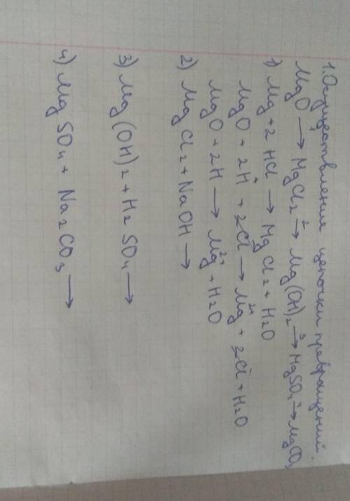 Осуществите цепочки превращений