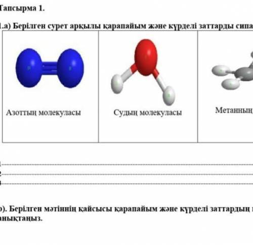 Берилген сурет аркылы курделы заттарды сипаттаныз 
