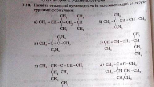 Написать 6 названий структурних формул. Всё написано на скриншоте
