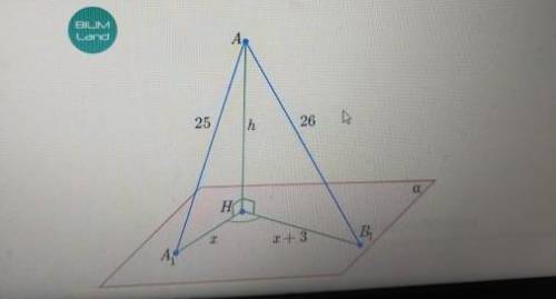 Используя чертеж найдите AH если AA1=18см,АВ1=2√109см,А1H:HB1=3:4 ?