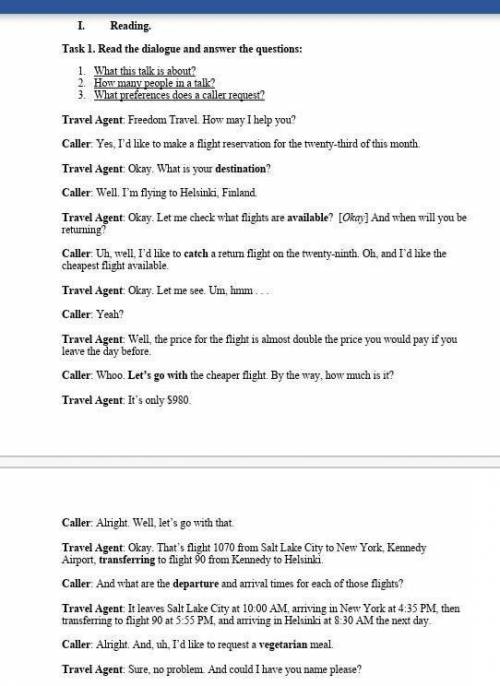 Read the dialogue and answer the questions