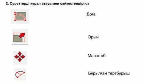 . Суреттерді құрал атауымен сәйкестендіріңіз 