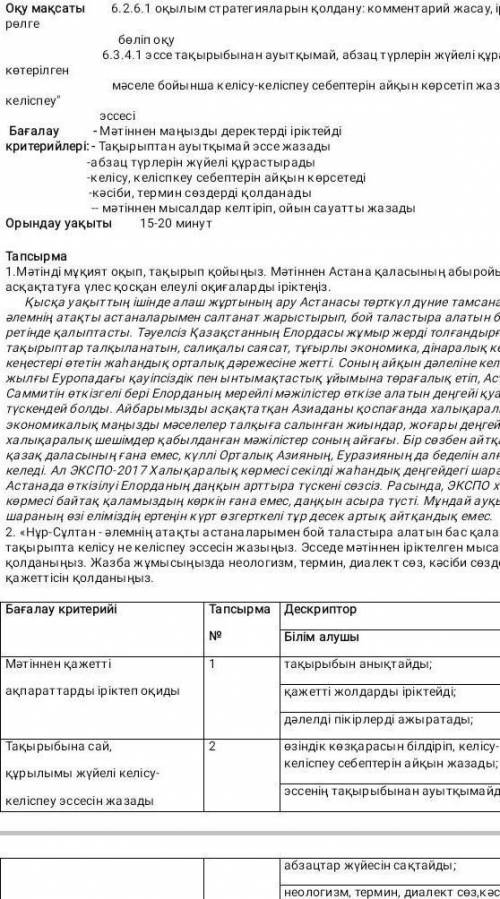 Тексте надо задать этому задание заглавие