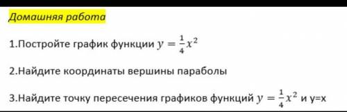 2.Найдите координаты вершины параболы у=1/4х²
