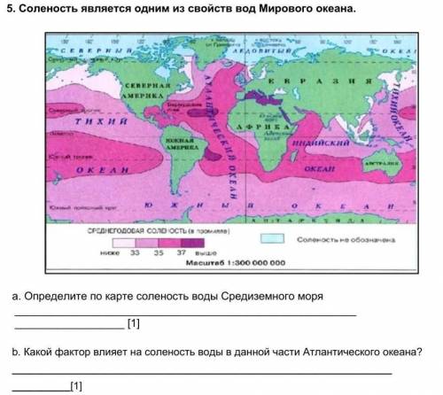 5. Соленость является одним из свойств вод Мирового океана. a. Опред