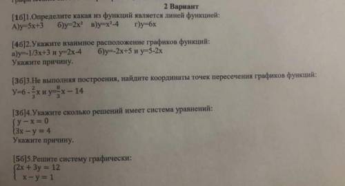 Определите какая из функций является линей функцией